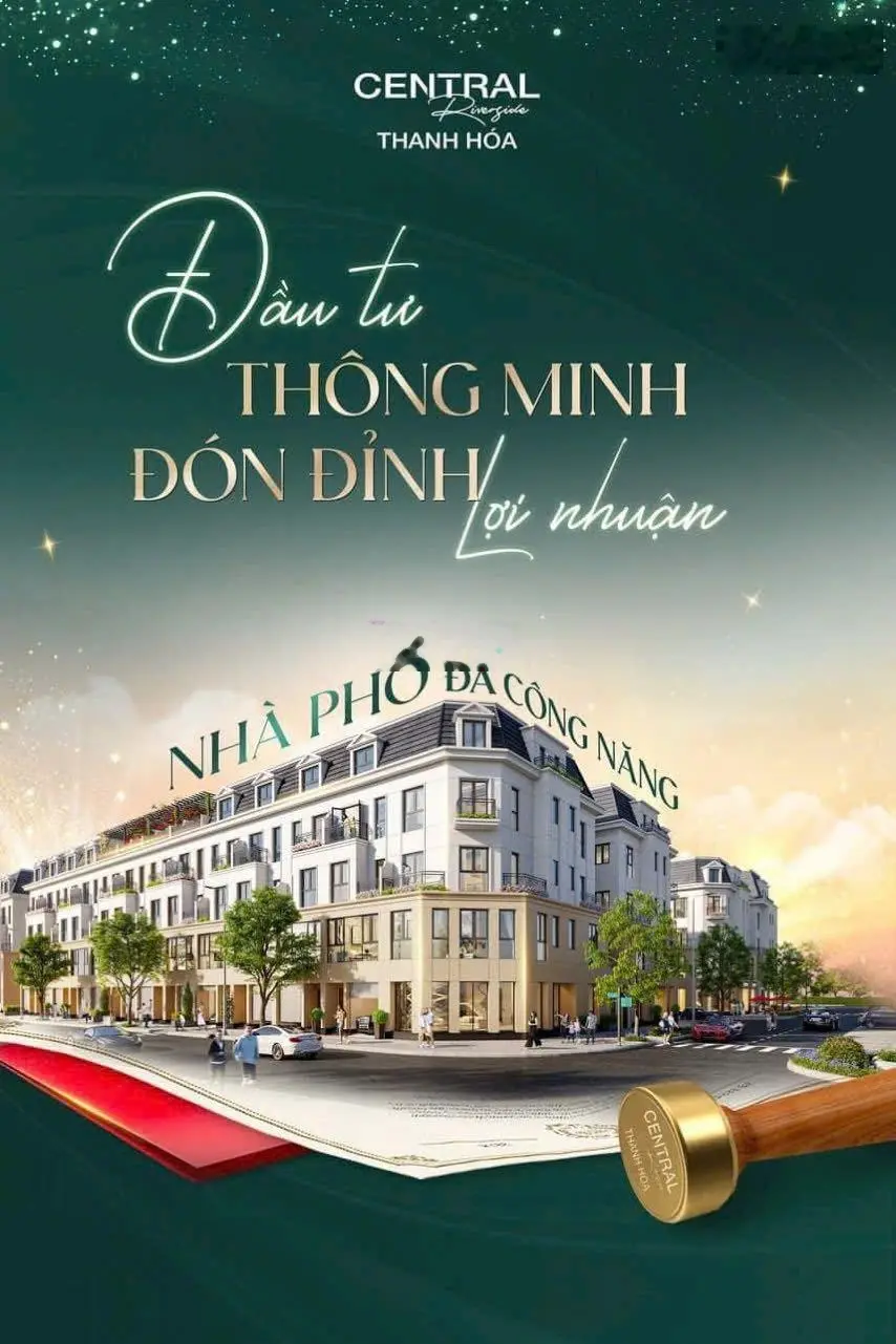 Bán shophouse 5 tầng vị trí trung tâm, đối diện Vinhome Thanh Hoá, sổ đỏ trao tay, HTLS 0%