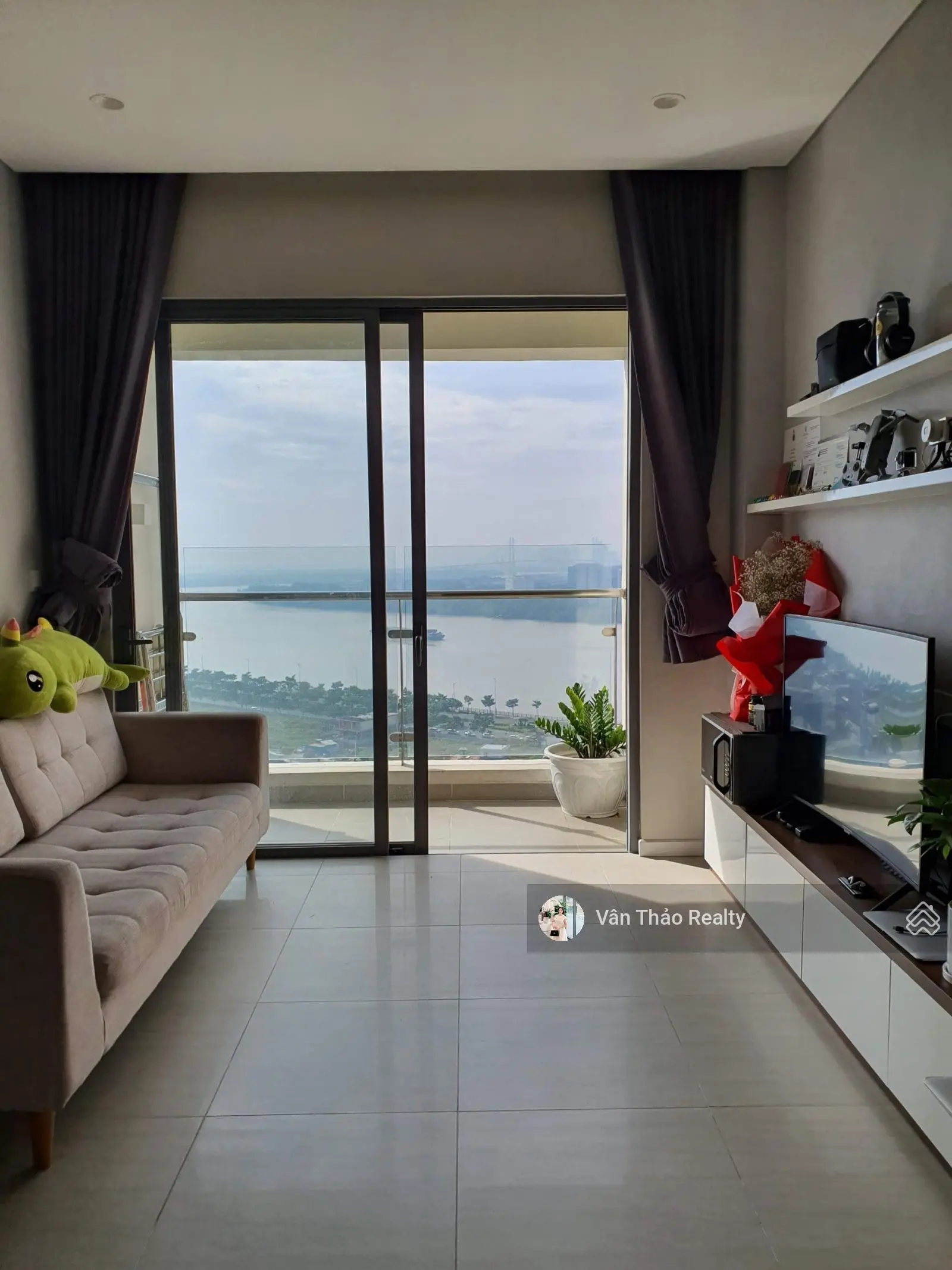 (Giá cực tốt - Tiện đăng ký KD) Chỉ 79tr/m2 - Căn hộ 1PN Đảo Kim Cương Q2 - View Sông Full nội thất