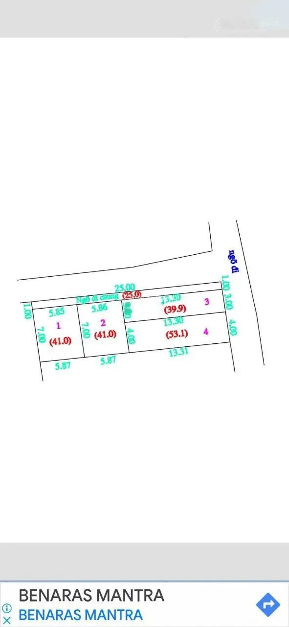 620tr 41m đất phú xuyên đường thông