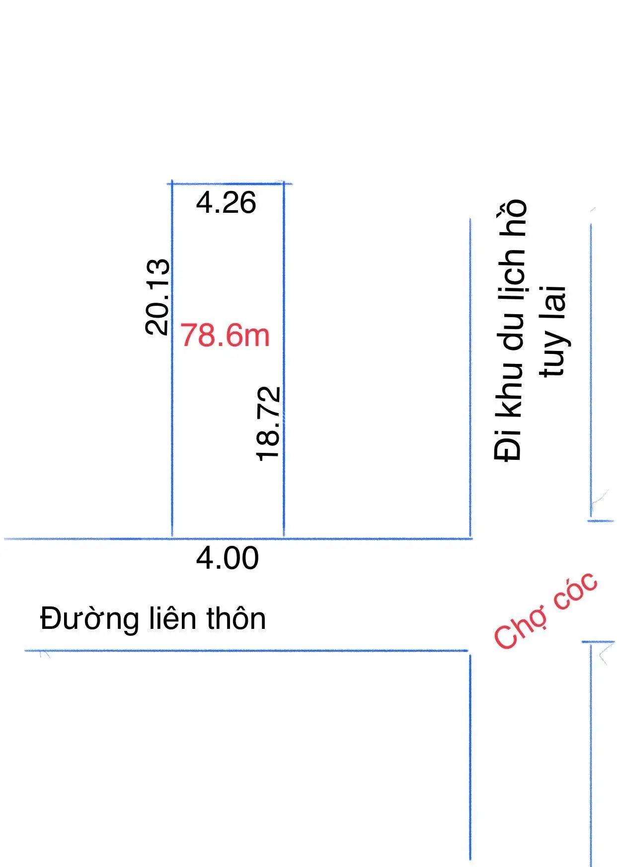 chính chủ bán mảnh đất mặt đường kinh doanh ngã tư chợ hà nội