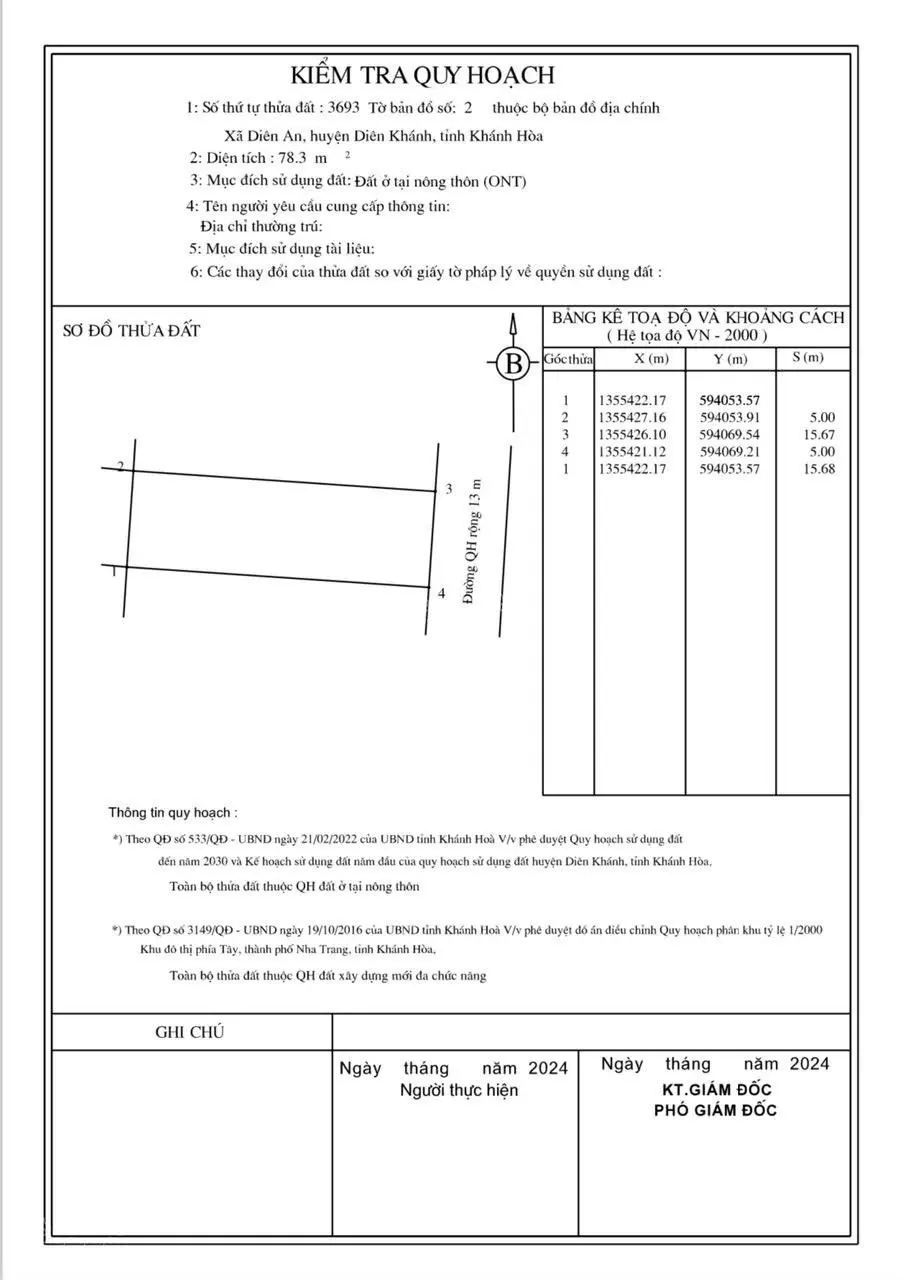 Lô đất full thổ Phú Ân Nam 3 - Diên An - QH rộng 13m thông thẳng 23/10