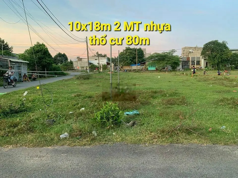 Bán lô đất 180m2, thổ cư 80m2 nằm mặt tiền đường Tân Thông Hội -Củ Chi