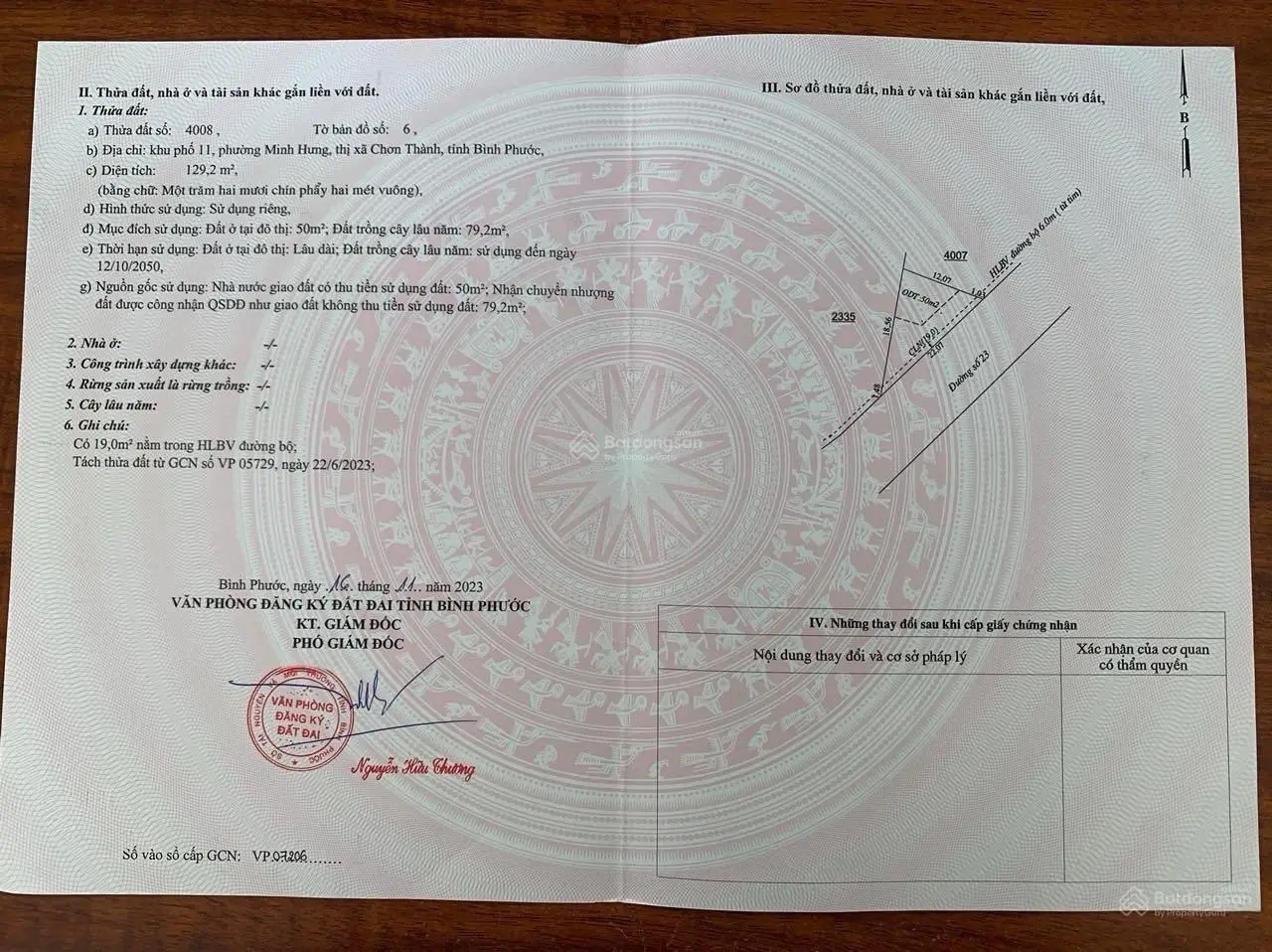 Bán đất gần KCN Minh Hưng Chơn Thành Bình Phước 300 triệu