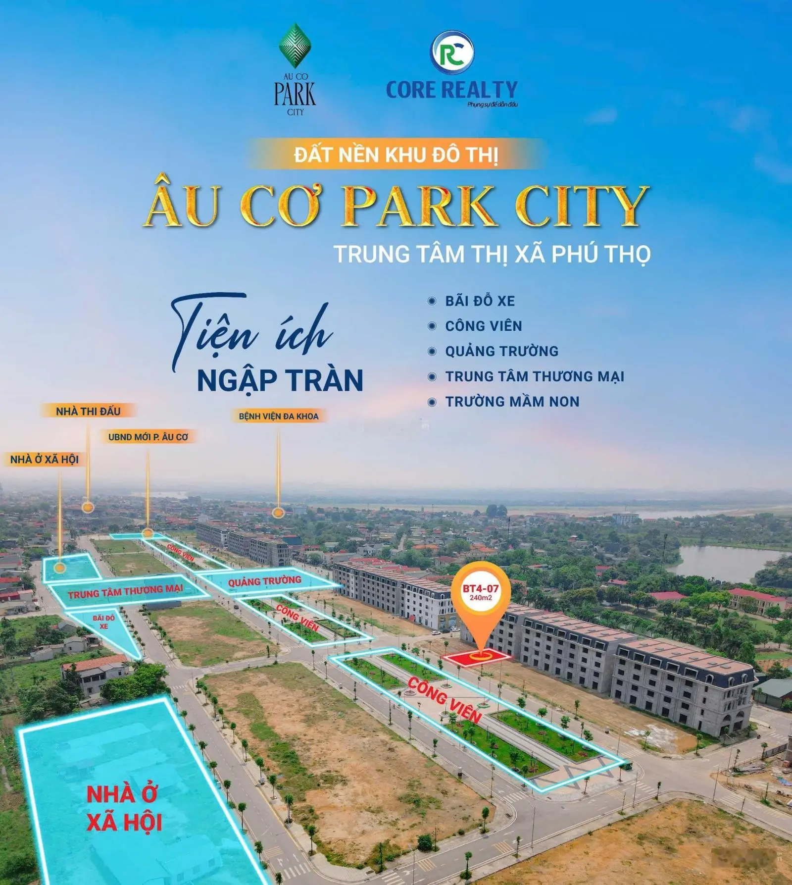 Bán đất nền dự án Âu Cơ Park City diện tích 240m2