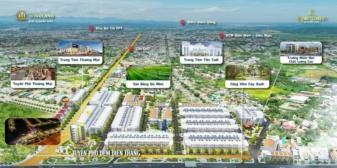 Cần bán đất trạm thu phí Điện Bàn Epic Town Điện Thắng giá 1,45 tỷ VND
