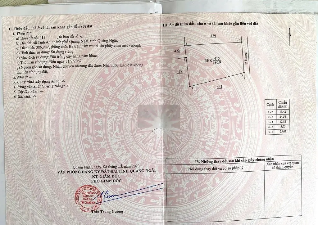 BHK Tịnh An đường Bê tông QL24B
