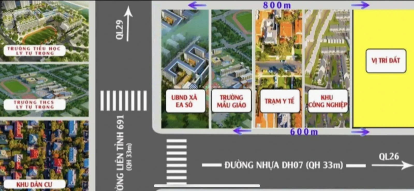 Bán sỉ 17 lô siêu rẻ, DT 2,8ha giá sốc 6,250 tỷ, đường nhựa QH 33m, ngay ủy ban, trường học, khu CN
