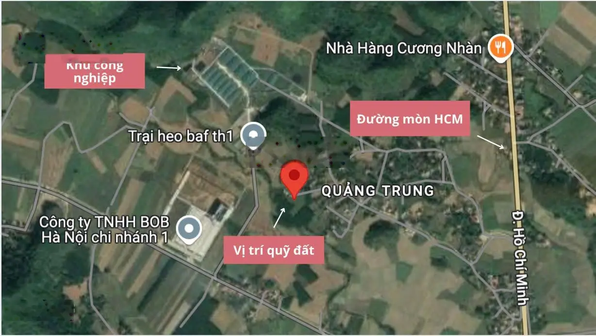 Bán đất ngay sát KCN Thạch Quảng, Thanh Hóa - giá tốt 260 triệu, DT 183.2 m2, view đẹp