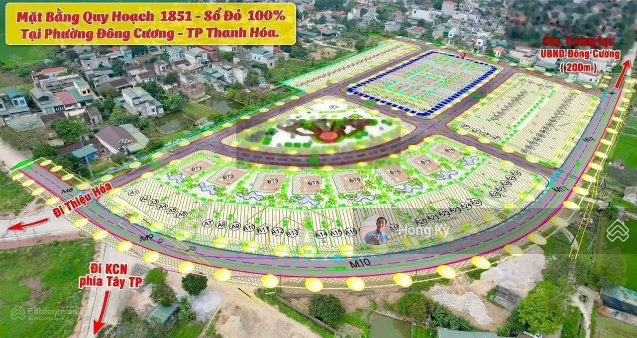 Chính chủ cần bán gấp lô LK 110m2, MB 1851 Đông Cương, full sổ đỏ, không phải xây