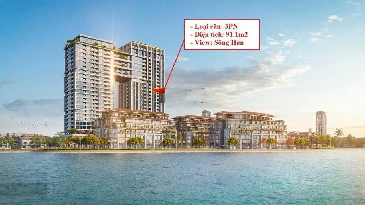 Ngoại giao 3PN giá đợt 1 cuối cùng CĐT view sông Hàn, Sun Ponte/CK 17%
