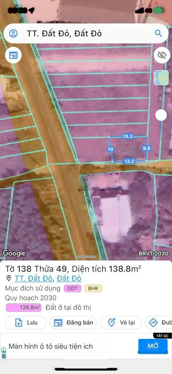 CC gửi đất 2MT đường Nam Kỳ Khởi Nghĩa, TT Đất Đỏ, Bà Rịa Vũng Tàu giá 6,8 tỷ