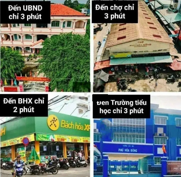 Hàng Hiếm: 2 Lô Đất Pháp Lí Sạch,Tại Phú Hòa Đông - Củ Chi.Giá Cực Rẻ