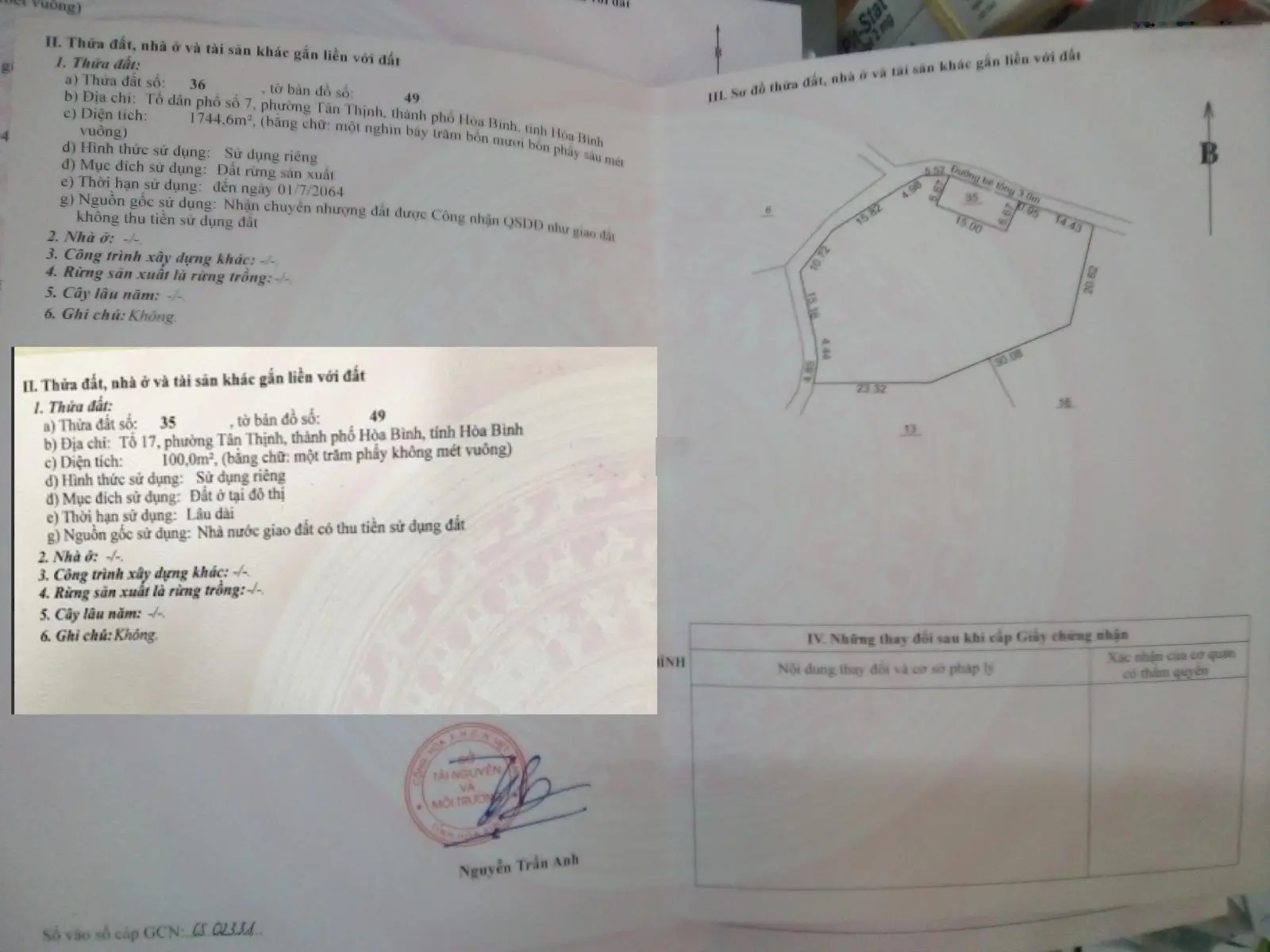Bán đất Tổ dân phố số 7, Phường Tân Thịnh, TP Hòa Bình