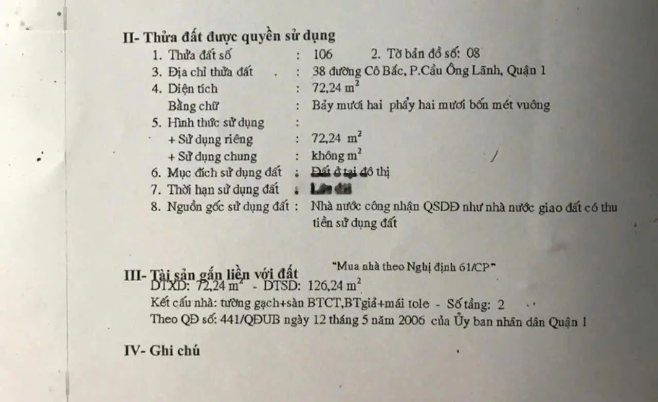 Siêu phẩm góc 2MT đường Cô Bắc, P. COL, Quận 1: 4,2x18m, trệt lầu. QHXD mới cao 7 tầng