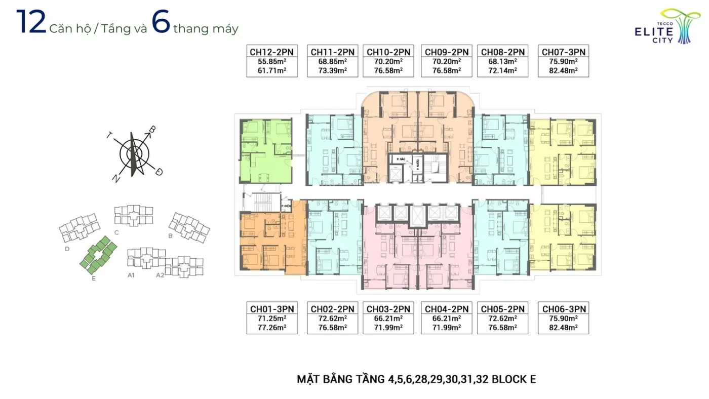 Mở bán quỹ căn hộ 2PN, 3PN tại Tecco Elite City Thái Nguyên - Vốn 800 triệu, cho thuê 245 triệu