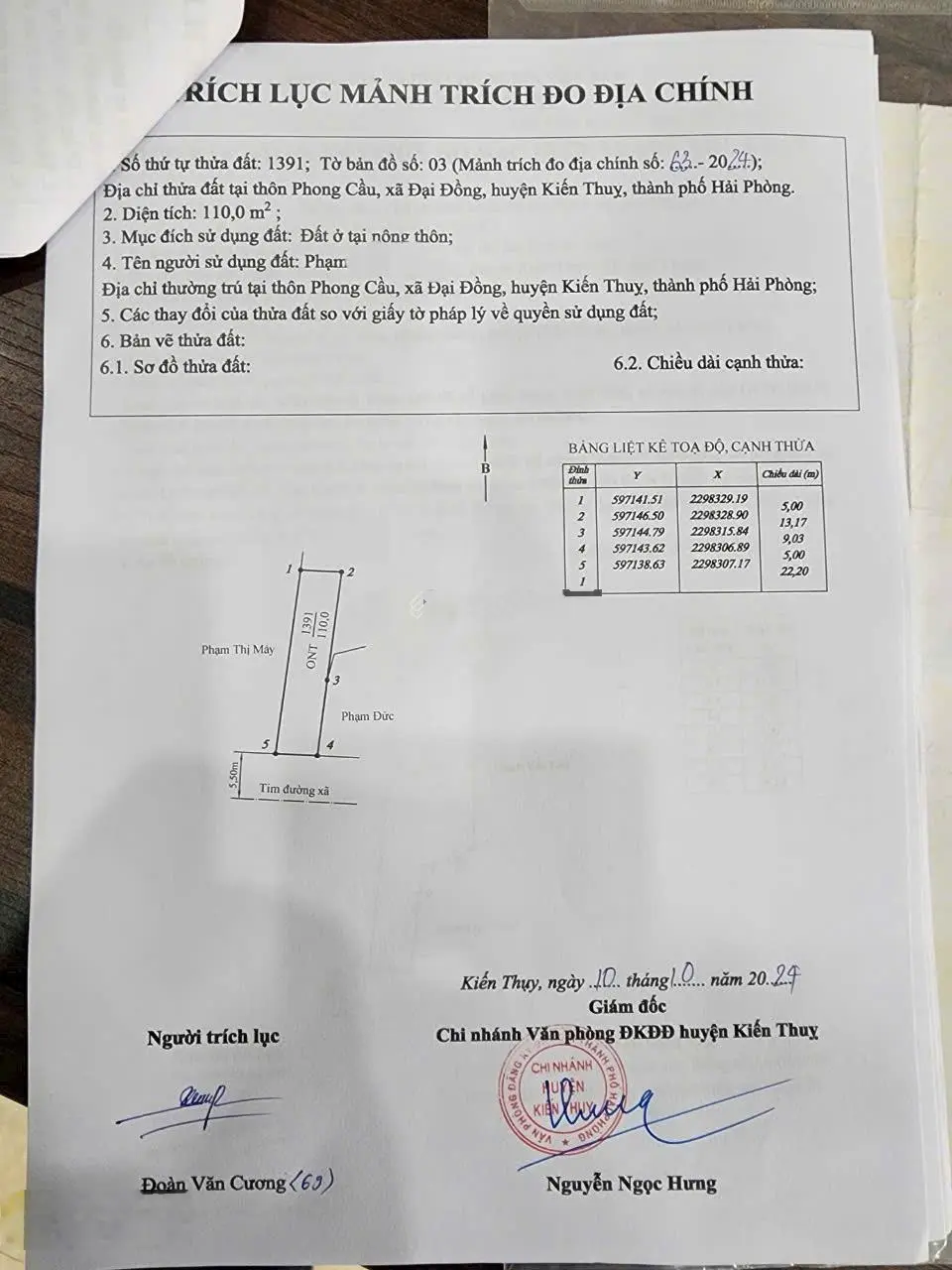 Siêu phẩm mặt đường Cầu Đá trục xã Đại Đồng, Kiến Thuỵ, HP.