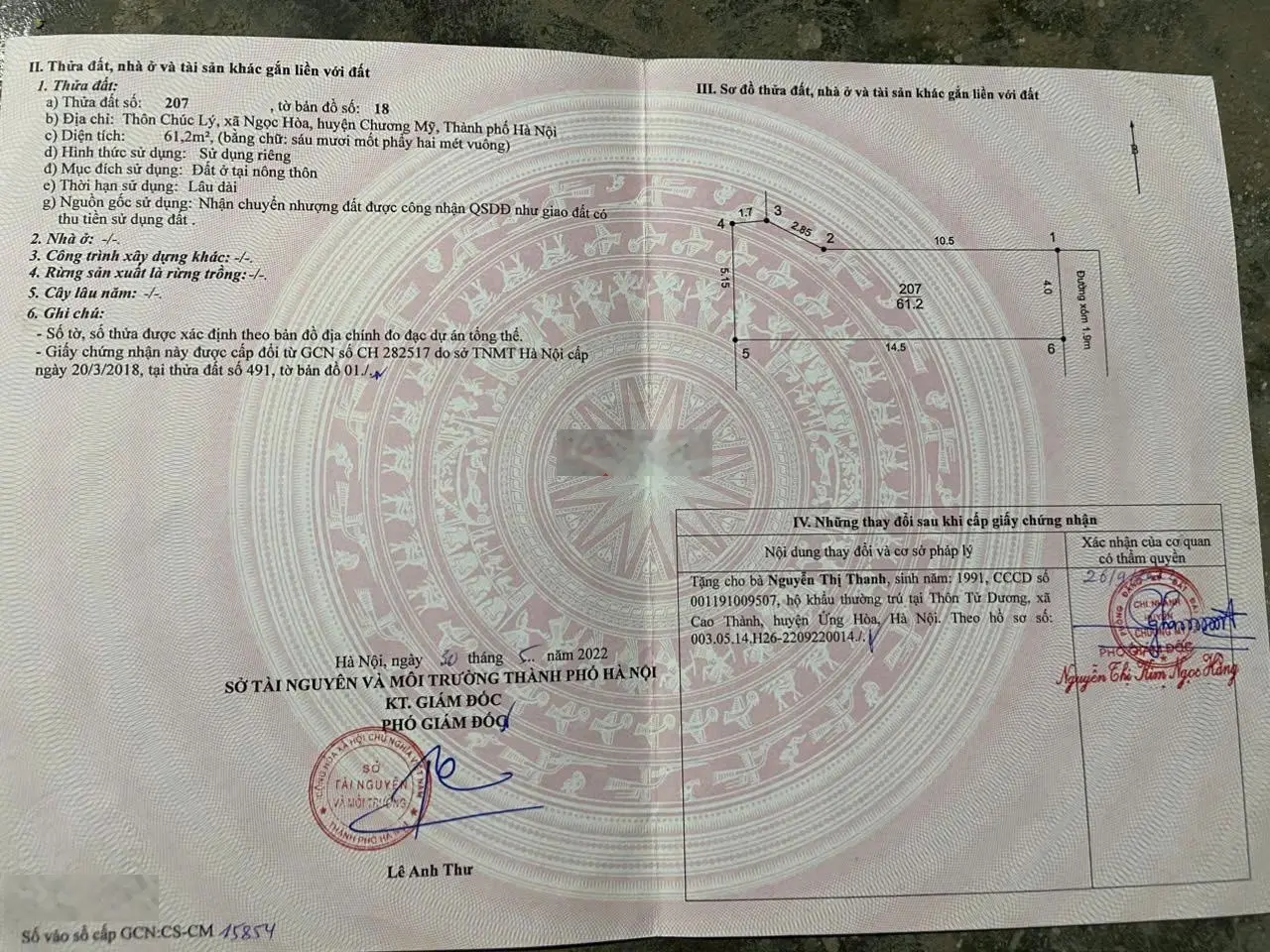 chính chủ e bán lô đất 61.3m2 Chúc lý chúc sơn chương mỹ hà nội giá 1ty750 rẻ nhất tt chúc sơn
