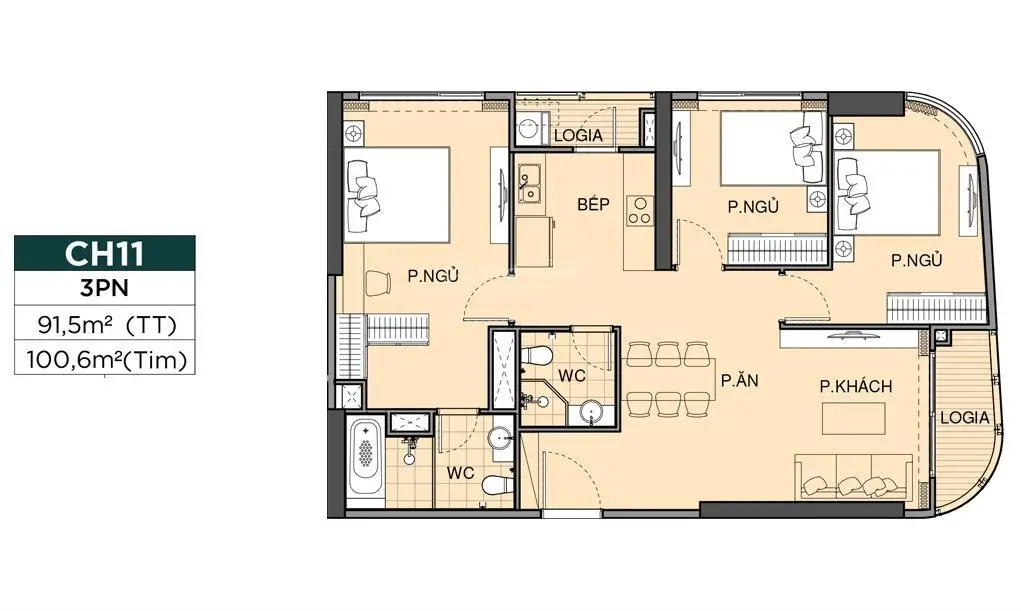Rẻ nhất căn 3PN view sông tại The Beverly, 10/2024 nhận nhà, ko vay có thể công chứng ngay