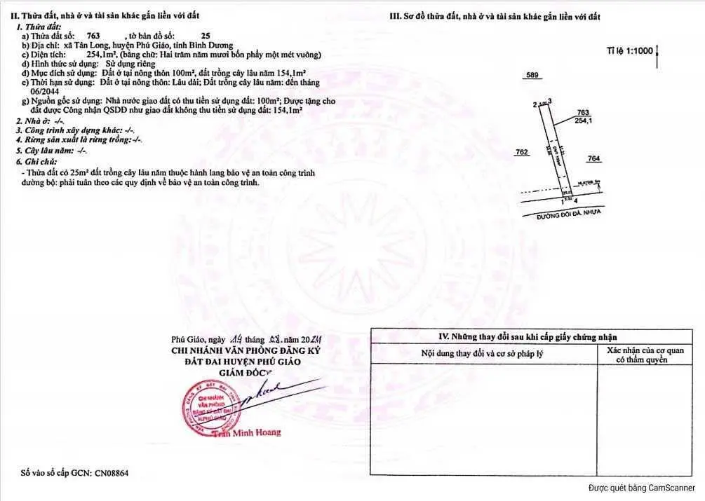 Đất mặt tiền đường nhựa Tân Long. Ngay chợ, trường, cao tốc