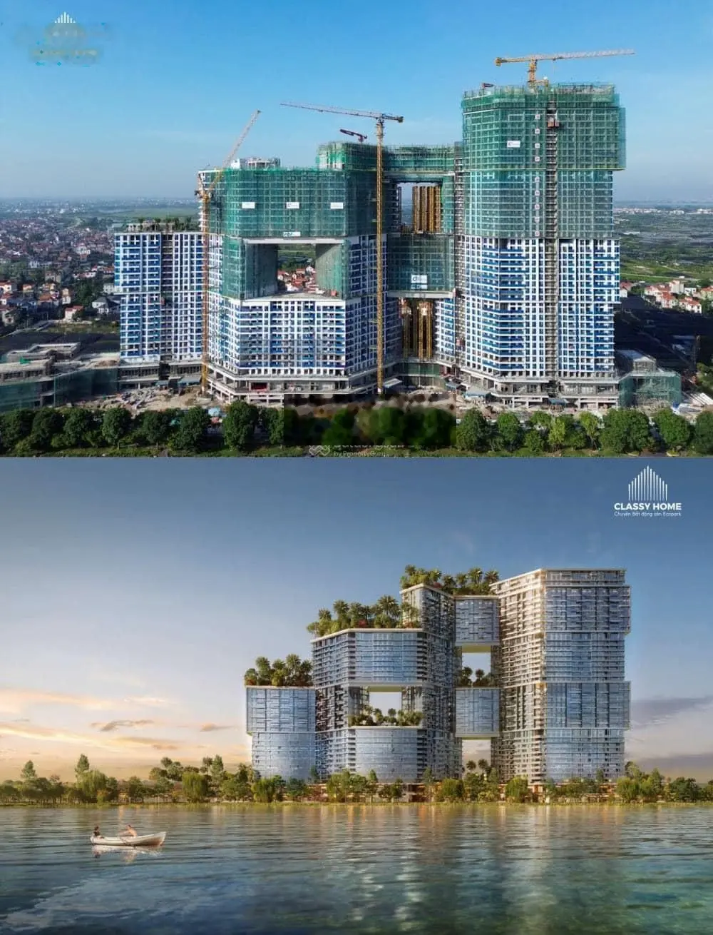 Chỉ cần 1 tỷ sở hữu ngay căn hộ 74m2 - 2PN 2VS - Toà Sky Forest - Khu đô thị Ecopark - Hưng Yên