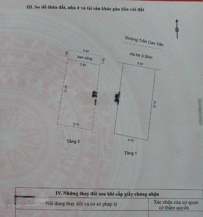 Bán nhà 3 tầng (ngang 5.5m) mặt tiền đường 10m5 Trần Cao Vân, Xuân Hà, Thanh Khê