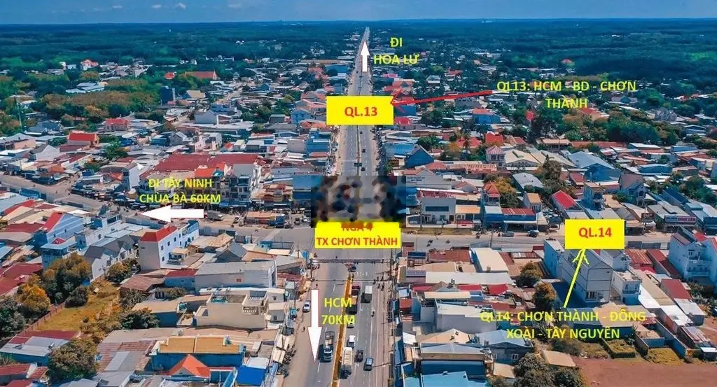 Đành bán 1 lô 235m2 đất thổ cư trả nợ tại TXChơn Thành, giá 300trđ