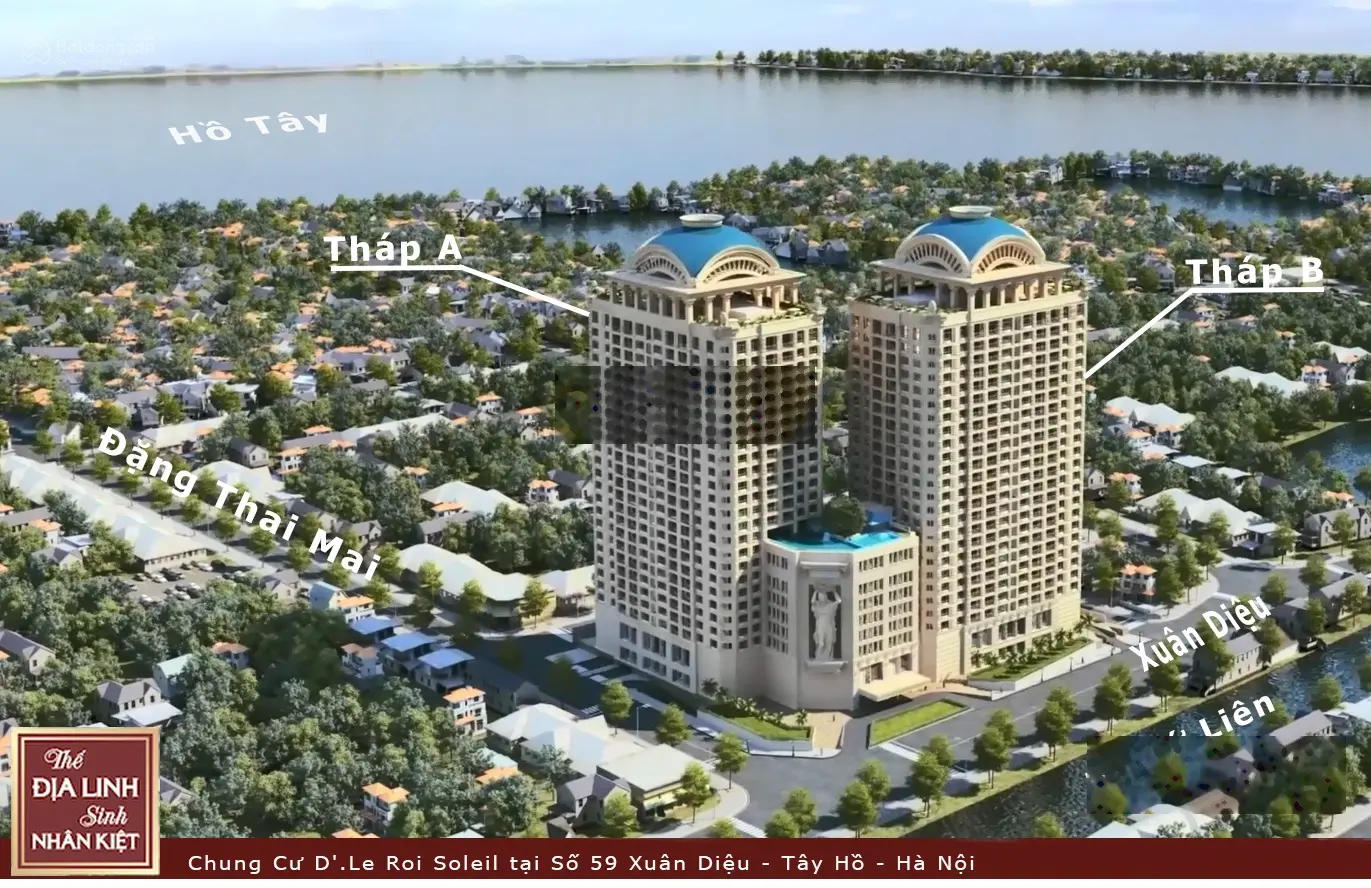 Tổng hợp quỹ căn đẹp có giá rẻ nhất tòa D'Le Roi Soleil số 2 Đặng Thai Mai, Quảng An Tây Hồ, Hà Nội