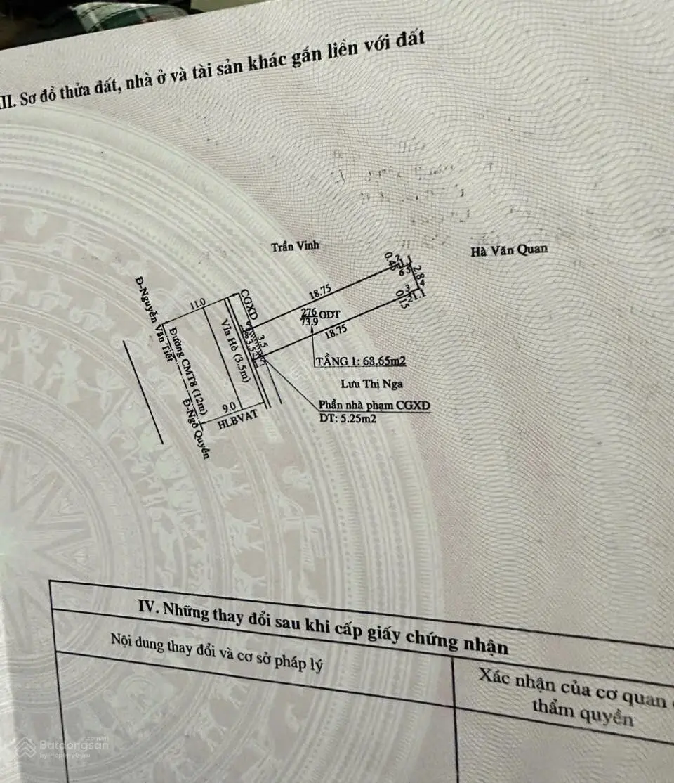 Bán nhà riêng 74m2 tại phường Phú Cường - Thủ Dầu Một - Bình Dương