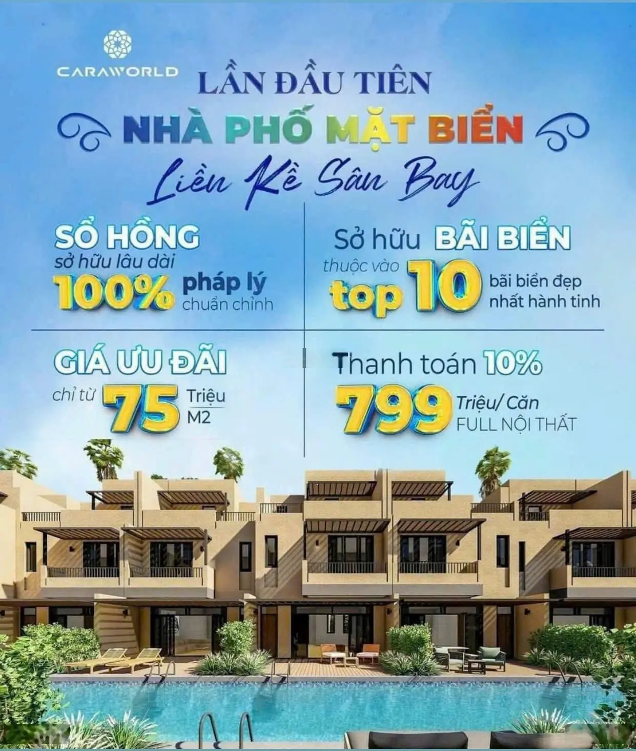 Nhà phố biển, full nội thất, sở hữu lâu dài, ngay sân bay quốc tế Cam Ranh giá chỉ từ 6 tỷ/ căn