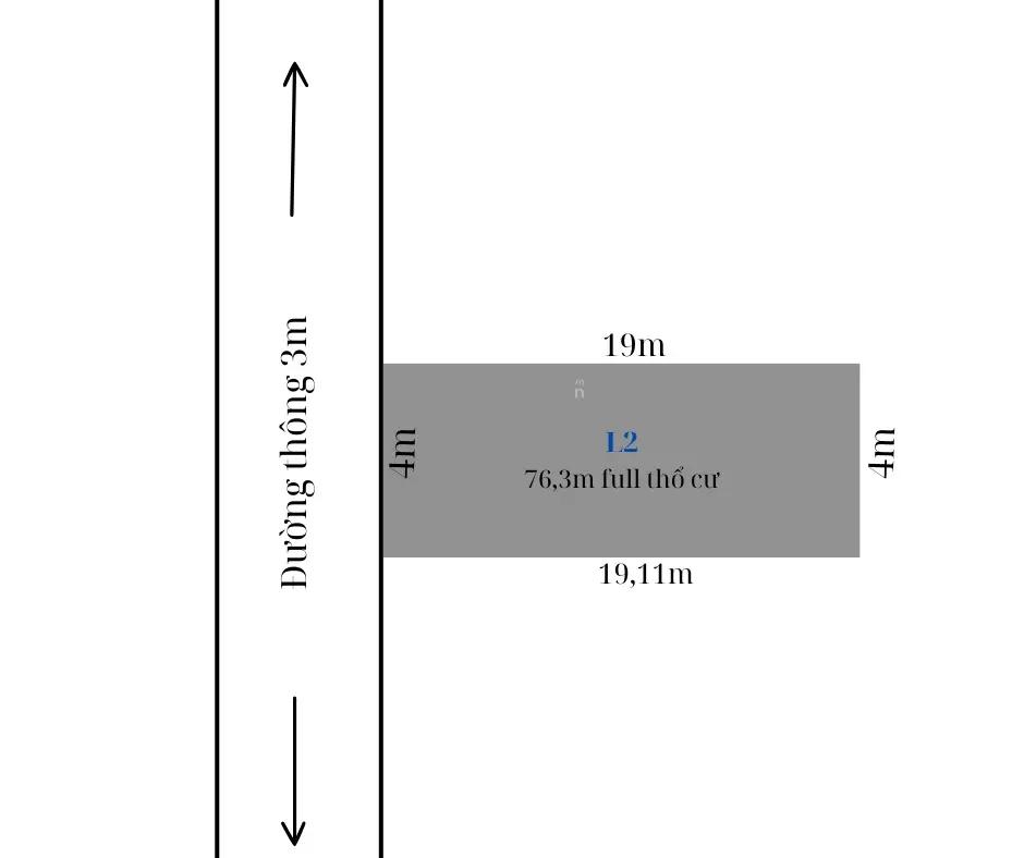 Bán 76m2 vuông full thổ cư. Giá đầu tư