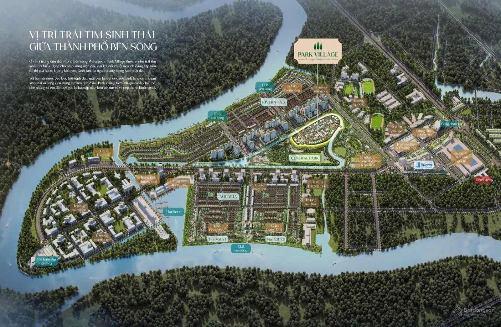 Mở bán Biệt Thự Park Village: 322m2 Giá 16,8 tỷ, Thanh toán 5 tỷ trong 12 tháng, 0% Lãi suất 2 năm.