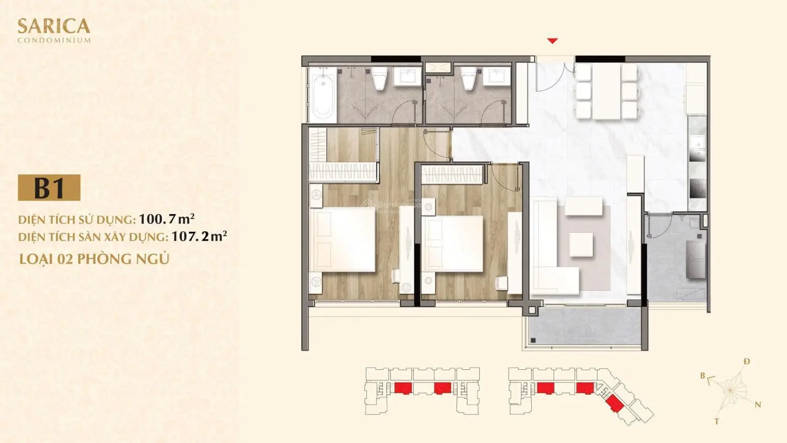 Bán căn hộ sarica sala, giá chỉ 13.9ty. lh 0916 842 ***