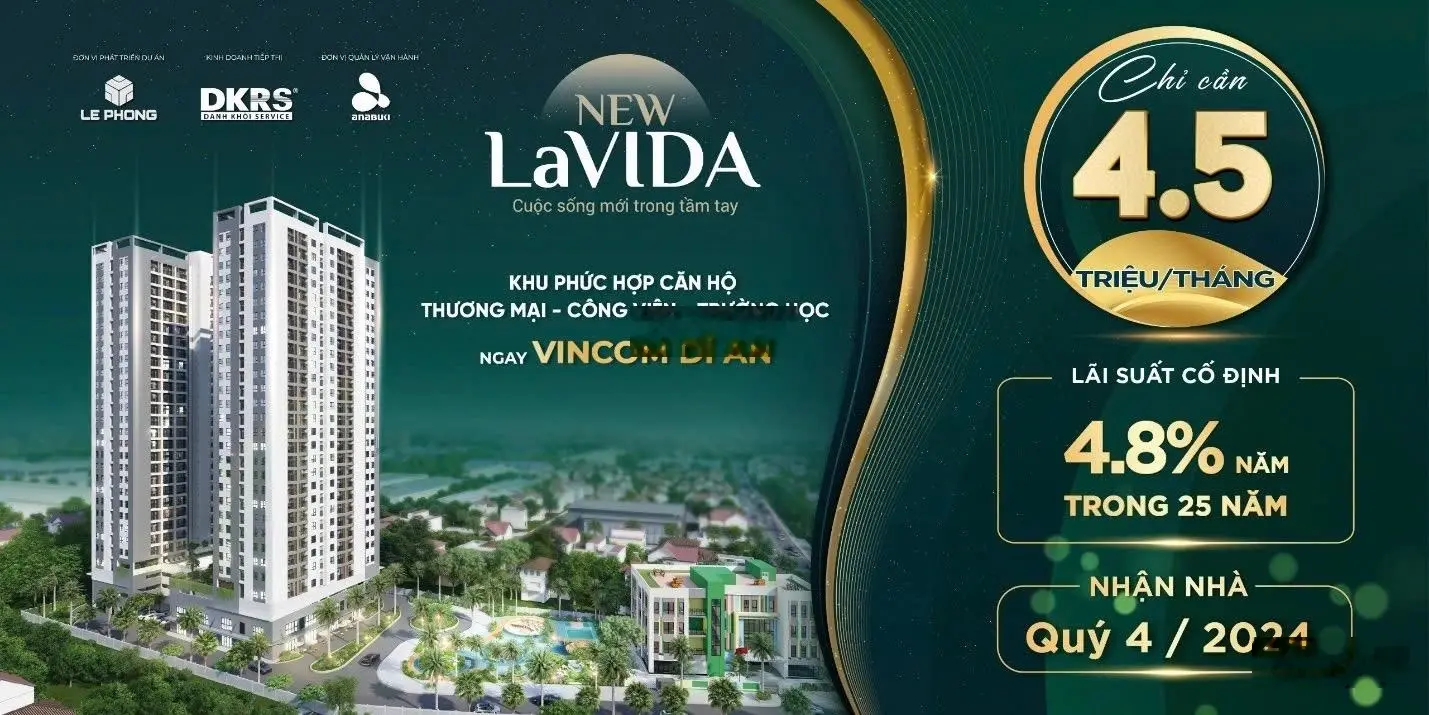 New lavida căn hộ giá rẻ nhất khu vực dĩ an bình dương chỉ từ 150tr ngân hàng hỗ trợ 70%