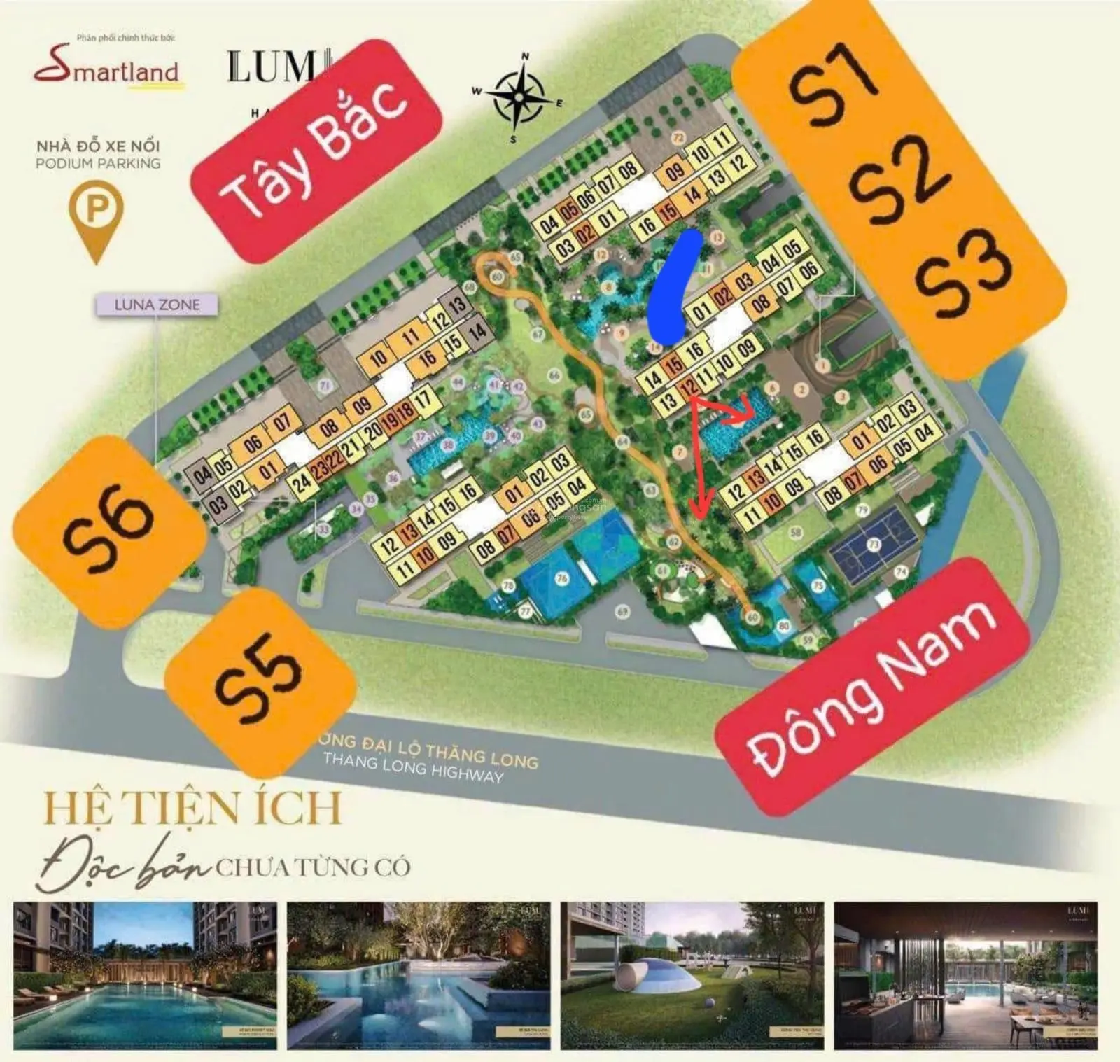 Chính chủ bán căn 2PN - 62m2 Lumi HN 2PN 2VS giá 4,53 tỷ BP LH 0786 598 ***