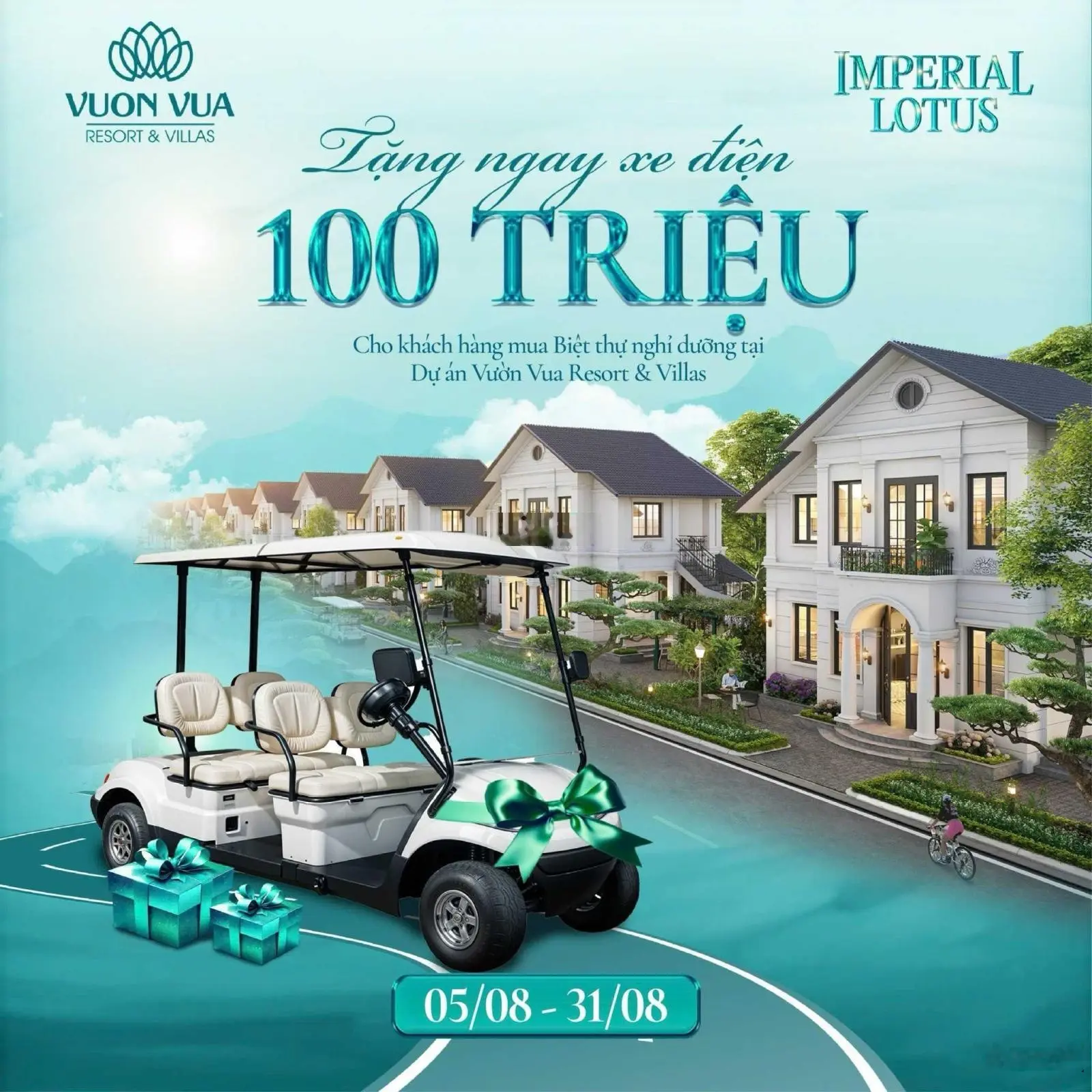 Trực tiếp CĐT Vườn Vua-mở bán biệt thự Imperial Lotus 6,3 tỷ 350m2 CK 17% ưu đãi 1,3 tỷ chỉ 5,4 tỷ