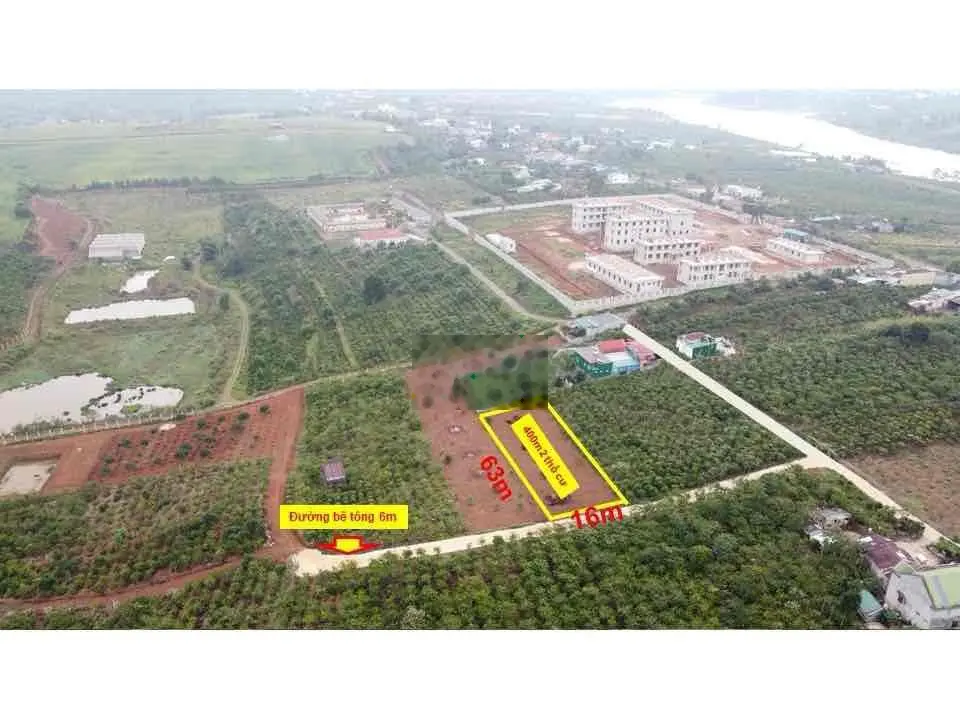 Lô đất 1100m2 ngang 16m kế bên công an Huyện Di Linh