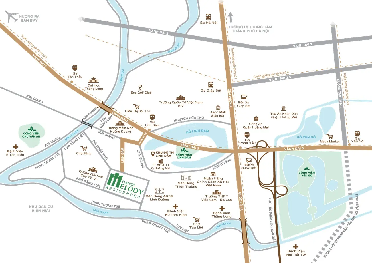 Căn 3PN Giá tốt nhất Melody Residences Linh Đàm