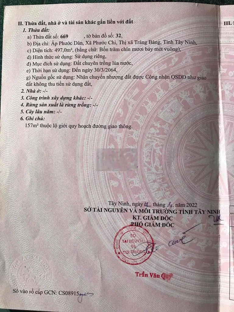 Bán đất lúa giáp đường nhựa