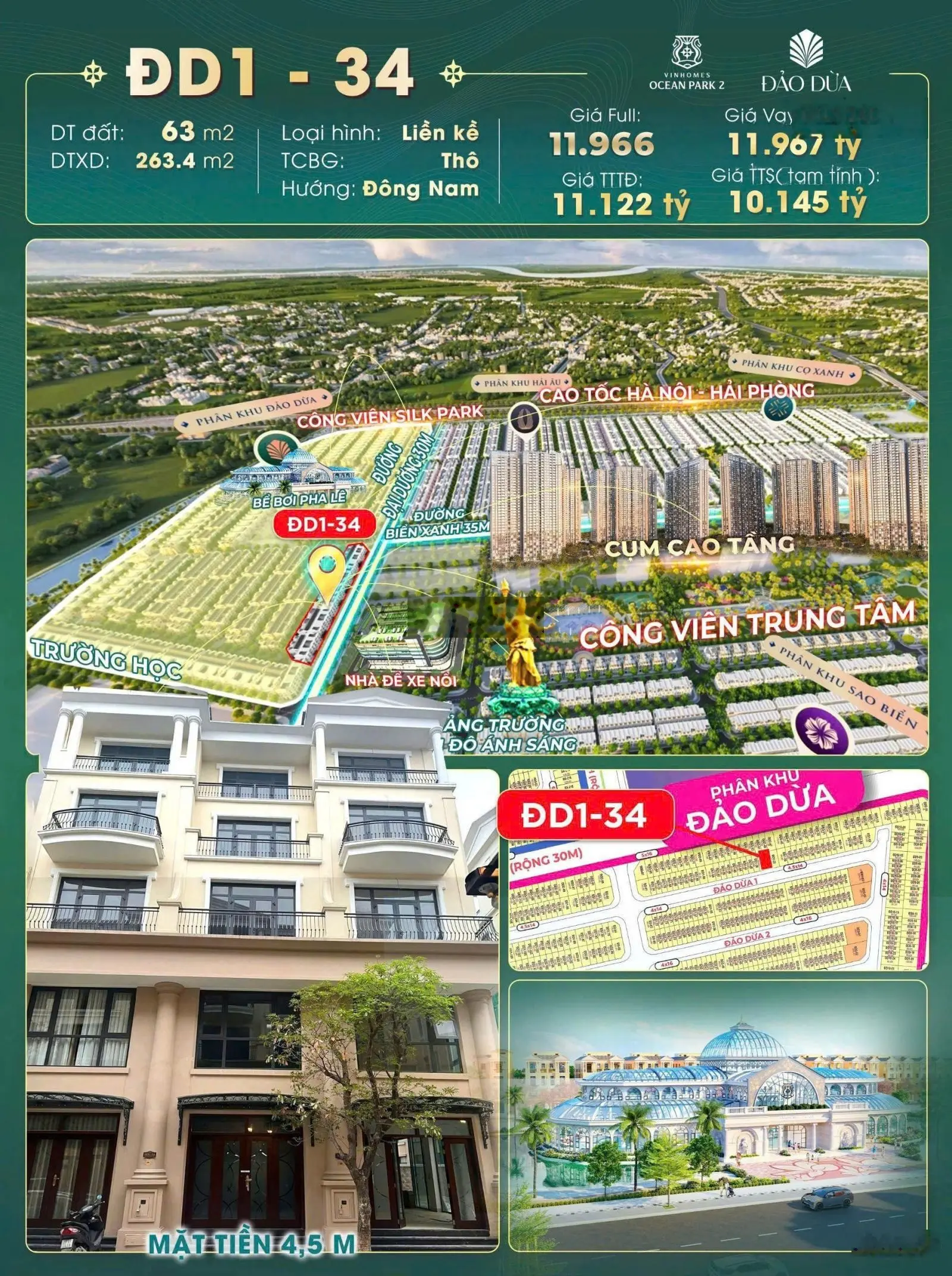 Chỉ cần 3,5tỷ sở hữu ngay biệt thự liền kề nhận chính sách vay 70% HTLS, ân hạn gốc 24 tháng