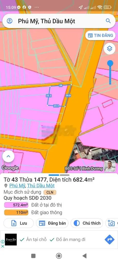Bán đất mặt tiền huỳnh văn lũy. giá rẻ