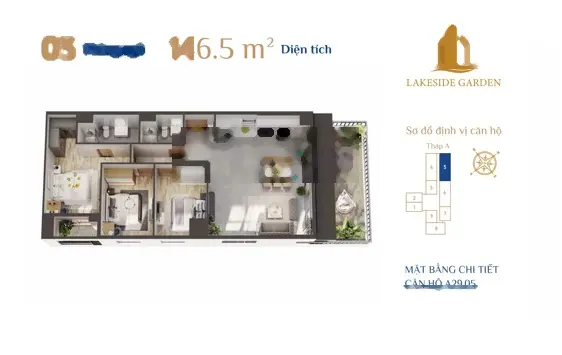 Hàng hiếm penthouse tại lakeside garden 3 mặt thoáng, 153m, 3pn + 3 wc/pt. nhận booking giai đoạn i