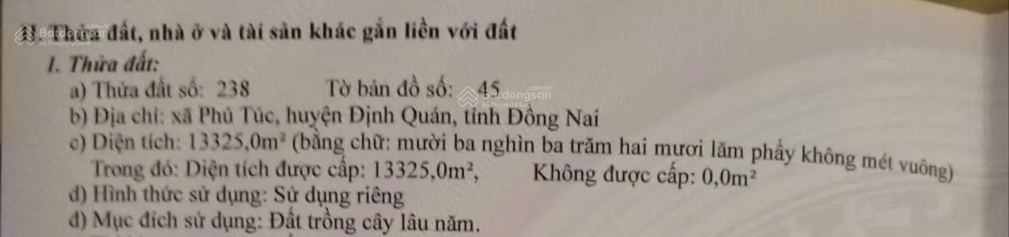 Bán vườn sinh thái, gần nút giao đường 770B, Cao tốc Dầu Giây - Tân Phú