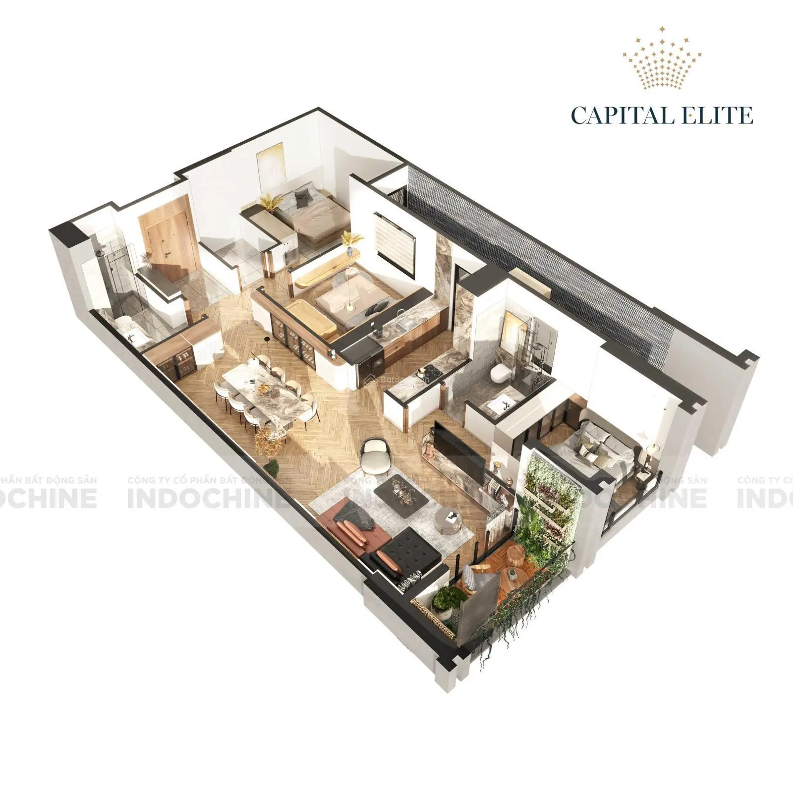 Bán căn 3PN tầng 12 Capital Elite, diện tích 119m2 view Phạm Hùng, đã đóng 70%, gọi là có giá tốt
