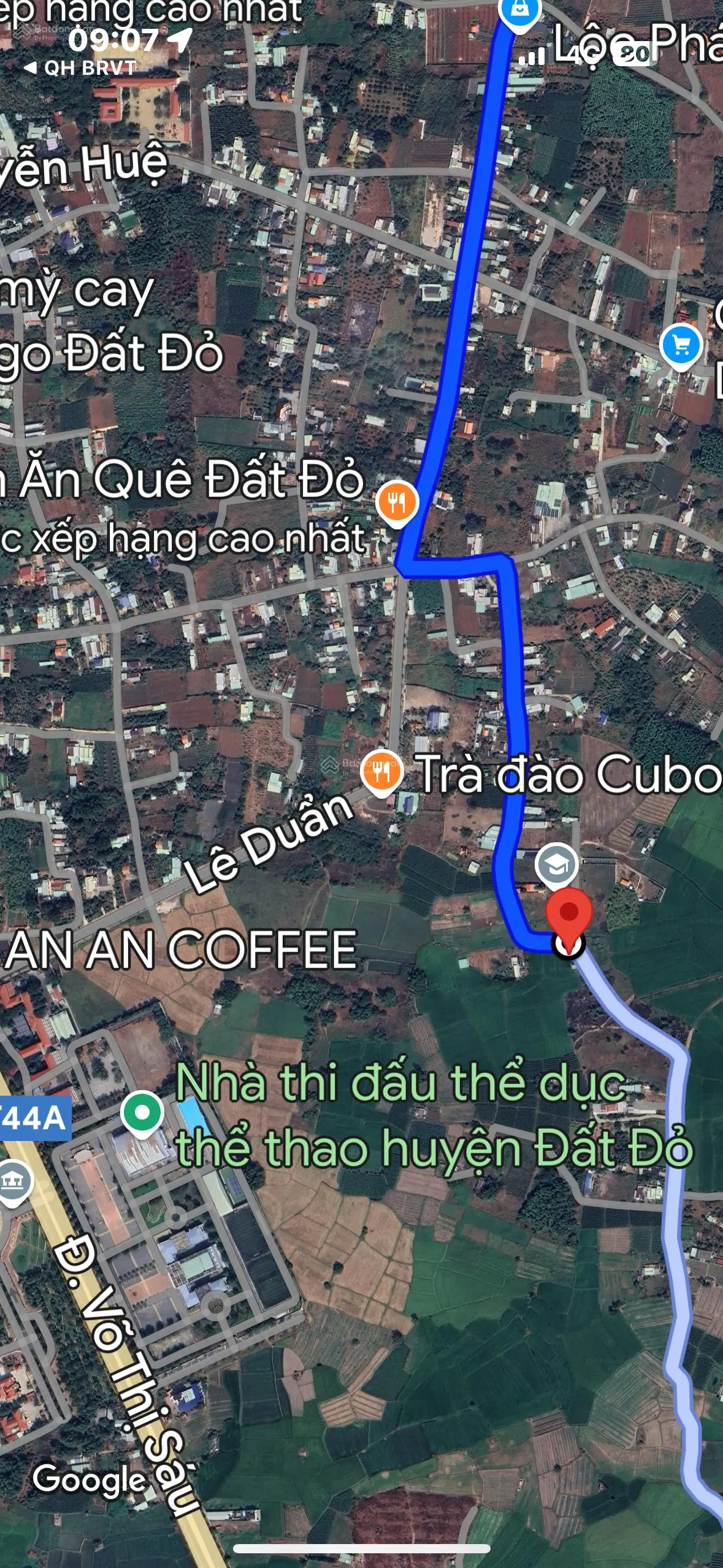 Cần bán lô đất góc 2 mặt tiền đường Trần Huy Liệu, TT - Đất Đỏ, Huyện Đất Đỏ, BRVT