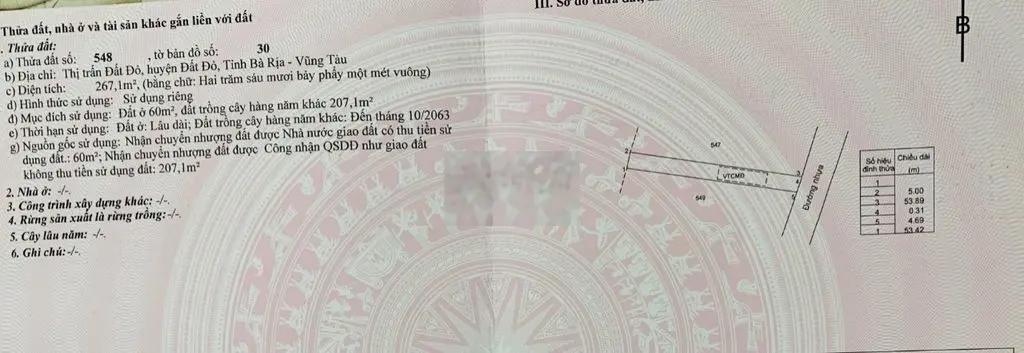 BÁN ĐẤT MT ĐƯỜNG PHẠM HÙNG - TT ĐẤT ĐỎ GIÁ CHỈ 1 TỶ 550