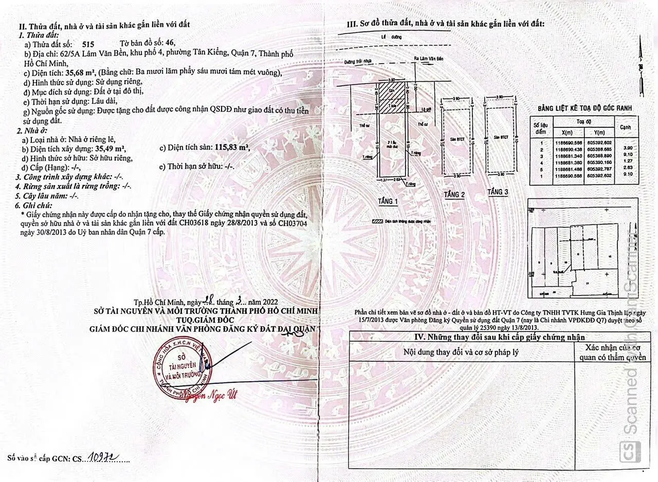 Bán nhà phố 3 tầng hẻm Lâm Văn Bền. Giá chất 9,3 tỷ, Chính Chủ, Hot!