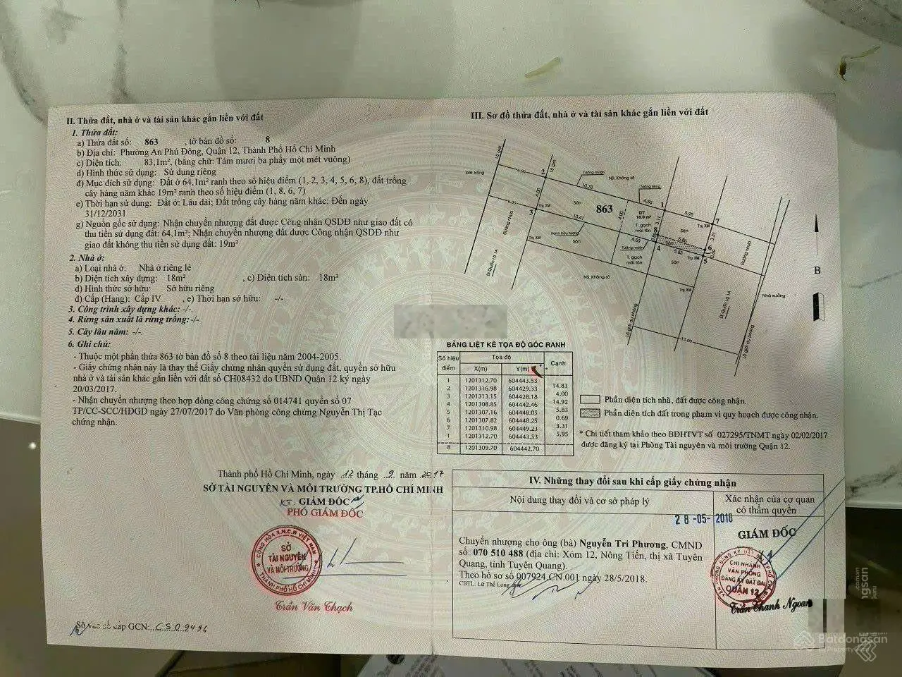 Hàng hiếm tại đường An Phú Đông 27, bán đất 4,25 tỷ vnd, 83,1m2
