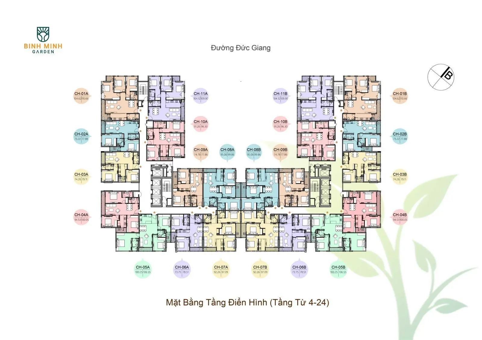 Căn hộ 3PN view sông Đuống giá 4,2x tỷ - DT 95m2 Bình Minh Garden - Bàn giao full NT về ở ngay