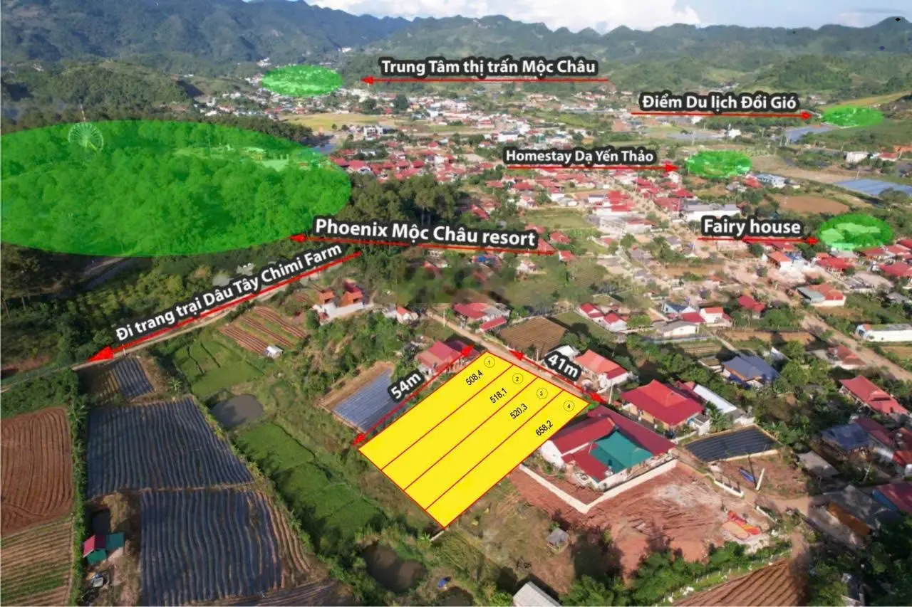 Bán đất du lịch Môc Châu cạnh rừng thông Bản Áng Full thổ cư phù hợ làm Homestay xây khách sạn.