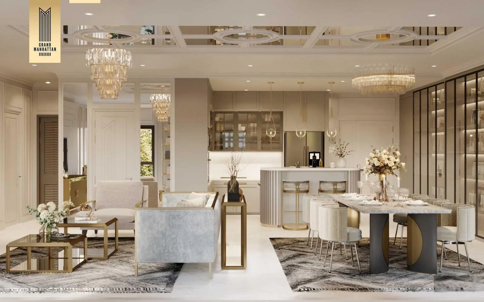 Ngộp Bán gấp căn hộ The Grand Manhattan Q1, căn 2PN 68m2 giá 8.5tỷ view sông SG